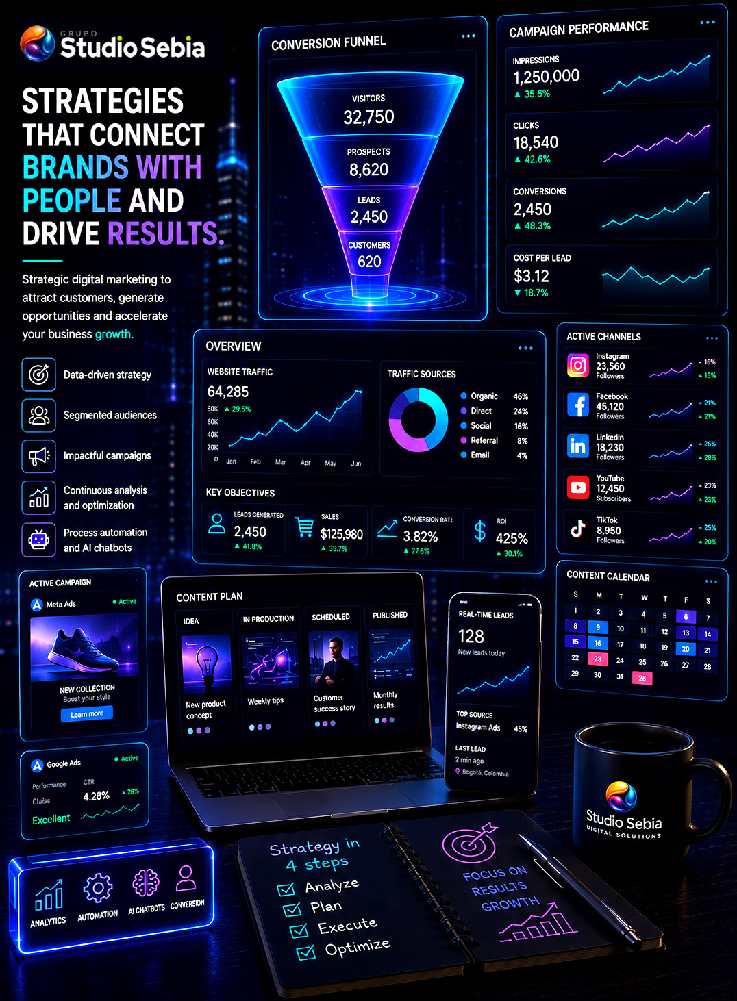 Digital marketing strategies for growth, lead generation, and conversion